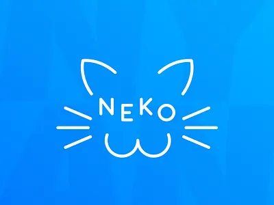 Neko icon logo typography vector