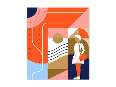 Fashionista abstract fashion fashion week fashionista illustration miguelcm tiles trend woman