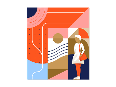 Fashionista abstract fashion fashion week fashionista illustration miguelcm tiles trend woman