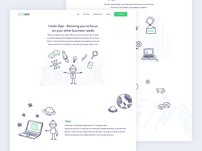 Intobi App app design illustration landing page web