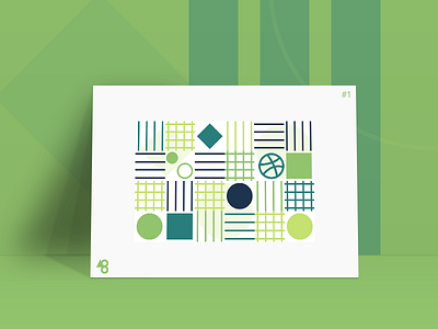Poster #1 green pattern poster shapes