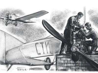 20180925 aircraft STI-1 aircraft airplane aviation avion history illustraion ussr