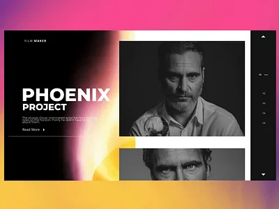 Phoenix Project — Joaquin Phoenix Cinematic Website Concept app app branding branding dailyui dashboard design illustration interface kit ui deisgn ui pack uidesign vector web web design