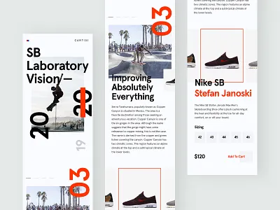 ZX Explorations - eCommerce shop Mobile Concept clean data design fresh header interface landing marketing minimal page pallete product profile responsive simple typography ui ux web design website