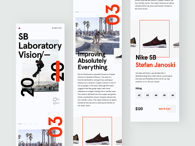 ZX Explorations - eCommerce shop Mobile Concept clean data design fresh header interface landing marketing minimal page pallete product profile responsive simple typography ui ux web design website