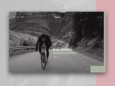 Rapha – Above the Fold Redesign art direction branding cycling homepage layout logo rapha typography ui web website website concept