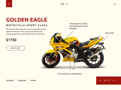 Dayli UI #003 Landing page 003 dayliui landing design landing page motocycle ui ux yellow