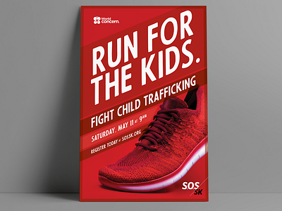 2019 SOS 5K Poster poster running