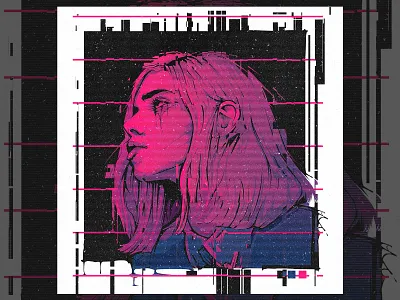 Glitch Vector Portrait cyberpunk cyberpunk portrait glitch art glitch effect vector vector artwork vector portrait