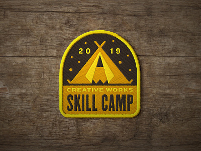 Creative Works Skill Camp camping creative works dan kuhlken dkng dkng studios embroidered geometric nathan goldman patch pencil tent vector