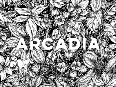 Arcadia - Beekman 1802 Design animal black and white botanical branding drawing flowers goats illustration lettering packaging pattern surface design texture typography