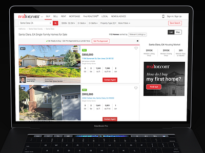 Realtor Search Results Redesign + Filtering applied filters filtering filters search search results ui ui design ux web design