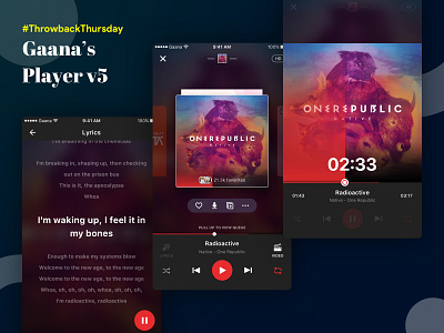 Gaana Player - v5 app engagement gaana gamification mobile music music player ui ux