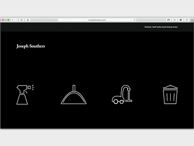 Joseph Souther's cleaning company web design graphic design graphic icons illustrations squarespace web design web development website