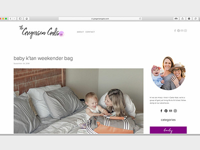 Gregersen Gals blog design blog blog design squarespace squarespace design web design web development