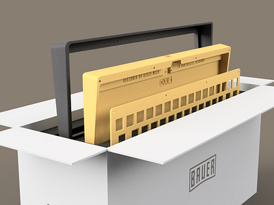 Bauer | Package Design 3d design auto cad branding design fusion360 industrial design keyboard marketing mechanical keyboard package design product design product development render