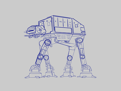 At-at walker sketch art design sketching