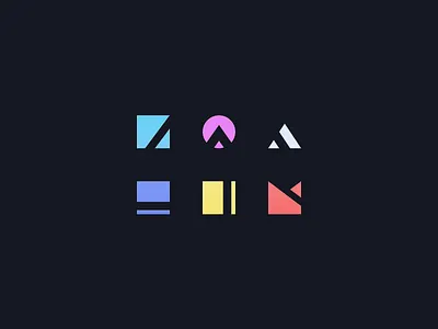 Minimal Icon Design branding color color scheme dark design flat logo minimal simple vector