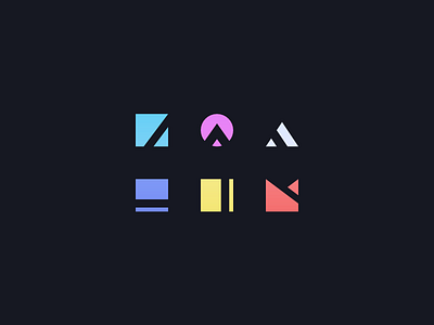 Minimal Icon Design branding color color scheme dark design flat logo minimal simple vector