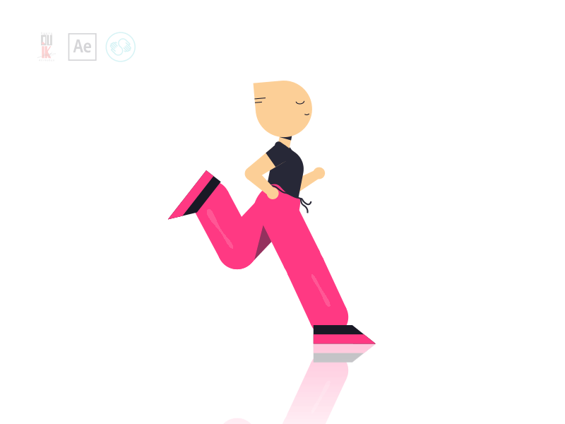 Run Cycle 2d animation ae after effect animated character character character animation duik illustration rigging run run cycle skillshare