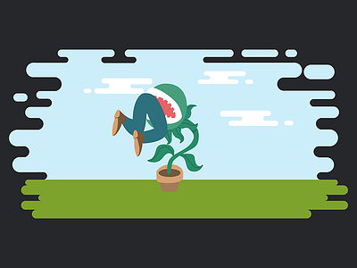 Venus Flytrap - It's a trap 404 404 page dark dark theme design error page flat flat design flytrap illustration trap vector venus