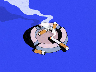 Q is for Quit 🚬 ashtray brushwork cigarette q smoke