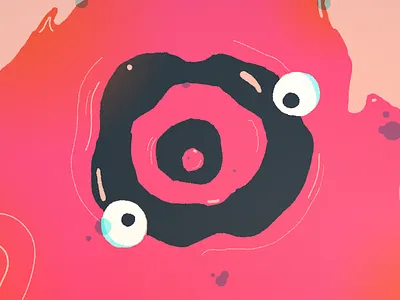 Melted 2d color drawing flat graphic illustration photoshop texture