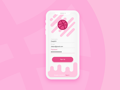 Daily UI #001 Sign Up daily ui daily ui challenge dailyui dailyuichallenge ui
