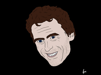 Ted design illustration portait serial killer ted bundy