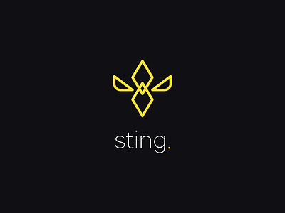 Sting brand branding branding design debut design flat graphic graphic design icon illustration illustrator joshuacreatives logo mark vector