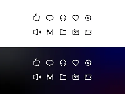 Music Icon Set app design icon illustration music music app ui vector