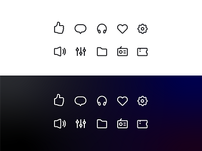 Music Icon Set app design icon illustration music music app ui vector