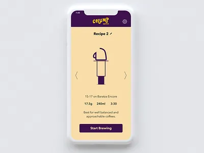 Coffee App - Recipe Screen app design ui