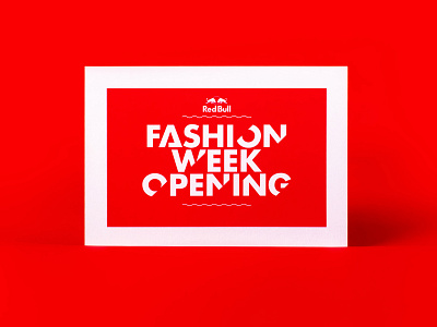 Red Bull Fashion Week Design branding design graphic design invitation card typogaphy