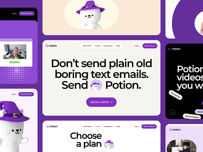 Potion site - the full revamp 3d animation cuberto development icons illustration interaction landing page meeting potion promotional site sales tool ui ux video