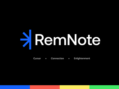 RemNote logo concept book connection cursor enlightenment insights knowledge learning logo concept logo design logotype remnote thinking tool typography unfold