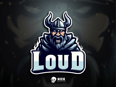 Loud Esport Logo branding character design design esport logo esports fornite gaming gaming logo illustration logo mascot pubg sport branding sport logo sports streamer twitch viking warrior youtube channel