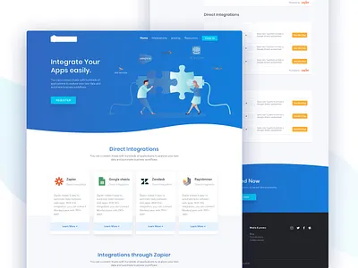 Applications Integration application manager illustration landing page sketch ui ui deisgn web design