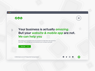 DOT Indonesia Website dot dribbble green illustration indonesia interactiondesign ixd simple simple clean interface subtle typography ui uidesign uxdesign webdesign website whitespace
