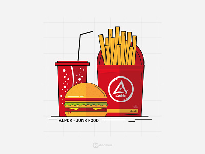 Junk food every day branding burgers coke design diaqnosa dribbble fastfood food and beverage graphic design icon illustration junkfood logo vector