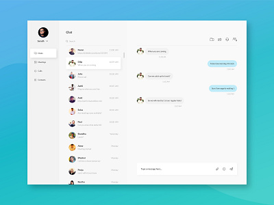 Skype Redesign cards chat ui clean ui conversational ui gradient illustartor message redesign skype