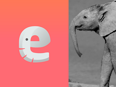 Elephant e alphabate anagram animal animal alphabet animal art brand branding e letter elefante elephant elephants illustration logo logo a day logo alphabet logo um dia logotipe peru safari selva