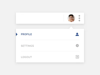 Daily UI 027 Dropdown app dailyui dropdown proile settings ui uidesign ux uxdesign web