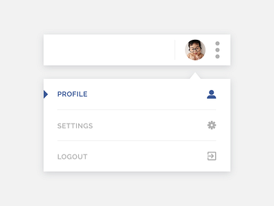 Daily UI 027 Dropdown app dailyui dropdown proile settings ui uidesign ux uxdesign web