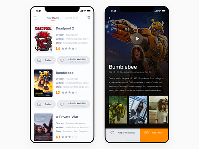 Movie App app icon iphone iphone x movie player ui ux