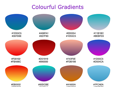 Colourful Gradients design flat ui