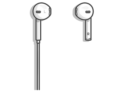 Apple headphones "the past & the present" airpods apple icon iphone