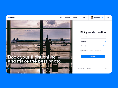 Sky&Flight booking booking form design flight booking landing page landing page concept plane typography ui ux web