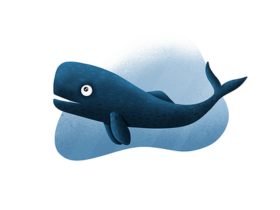 Sperm whale- (25/100 ) Daily Illustration Challenge character illustration ipad procreate whale