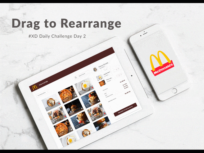 Drag to rearrange animation app branding design interaction design ui ux xd xddailychallenge